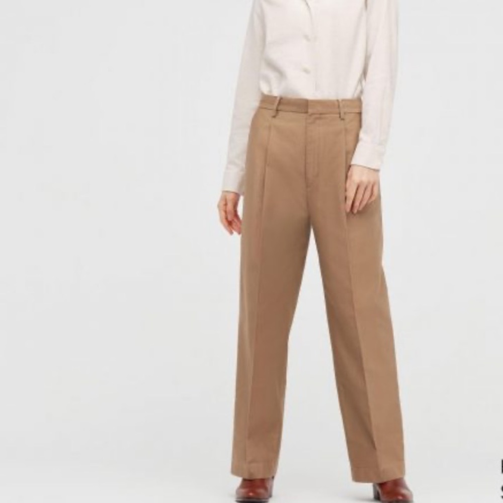 2 pairs! Uniqlo and ines de la fressange cotton pleated pants